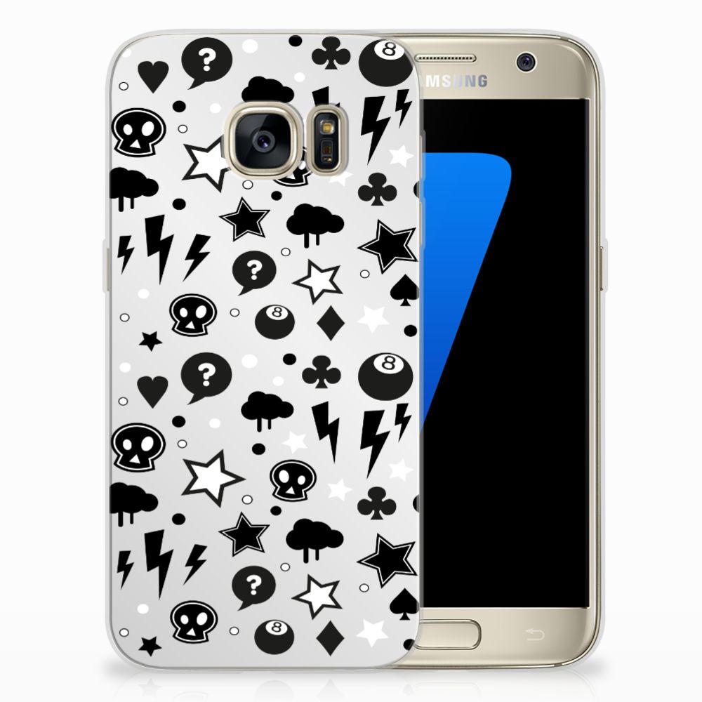Silicone Back Case Samsung Galaxy S7 Silver Punk