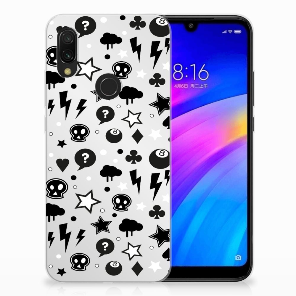 Silicone Back Case Xiaomi Redmi 7 Silver Punk