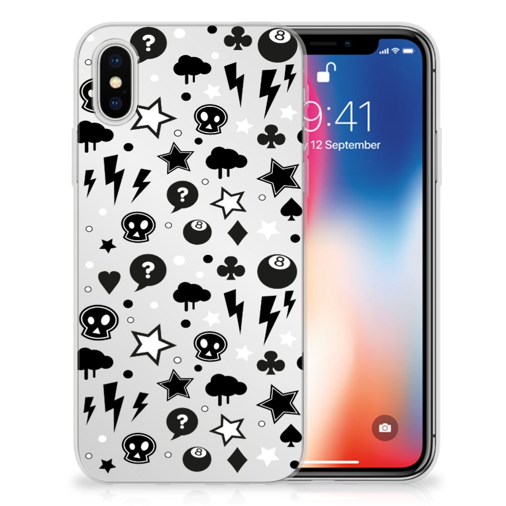 Silicone Back Case Apple iPhone X | Xs Silver Punk