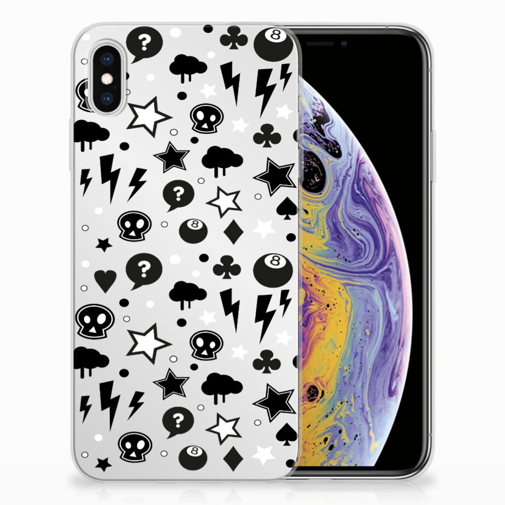 Silicone Back Case Apple iPhone Xs Max Silver Punk
