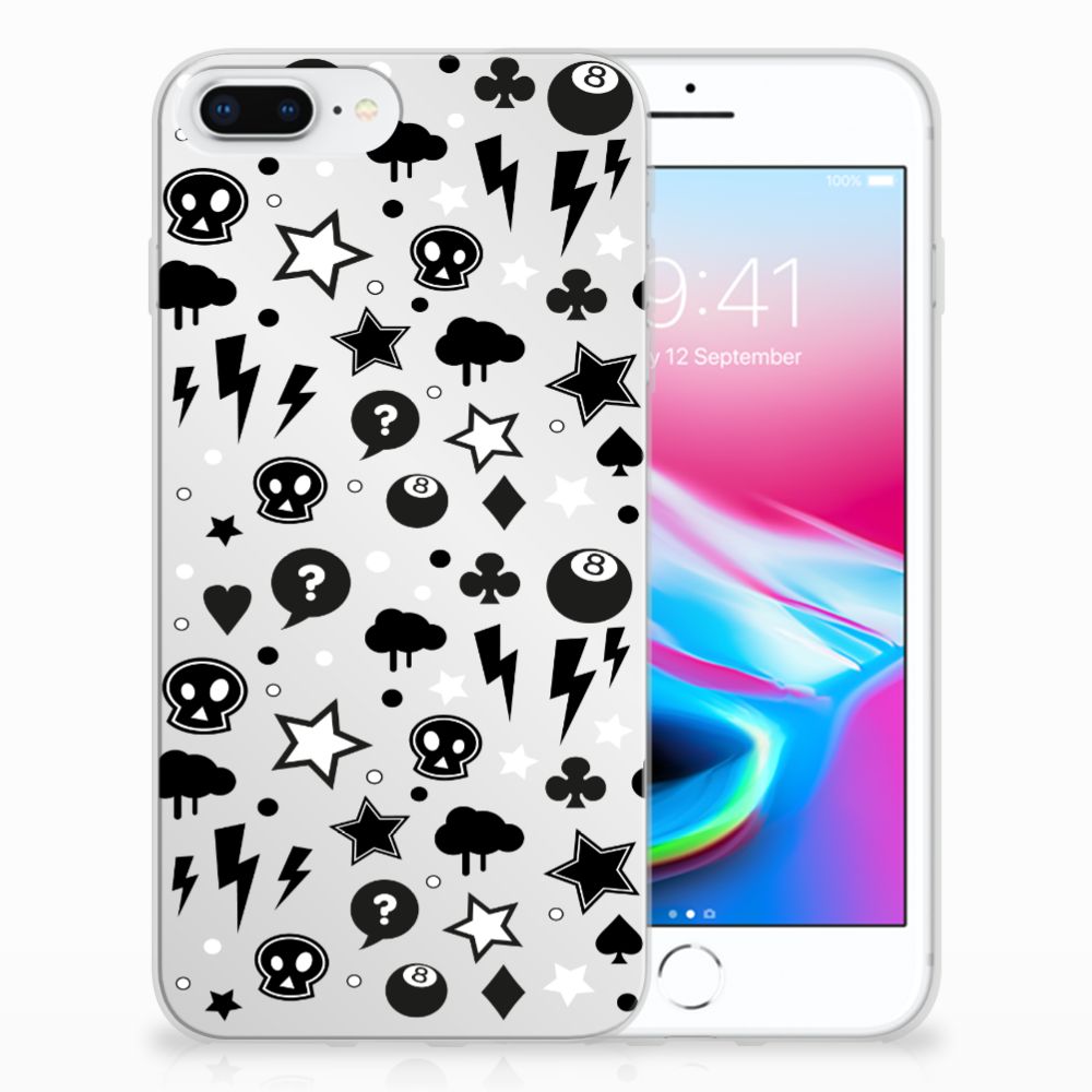 Silicone Back Case Apple iPhone 7 Plus | 8 Plus Silver Punk
