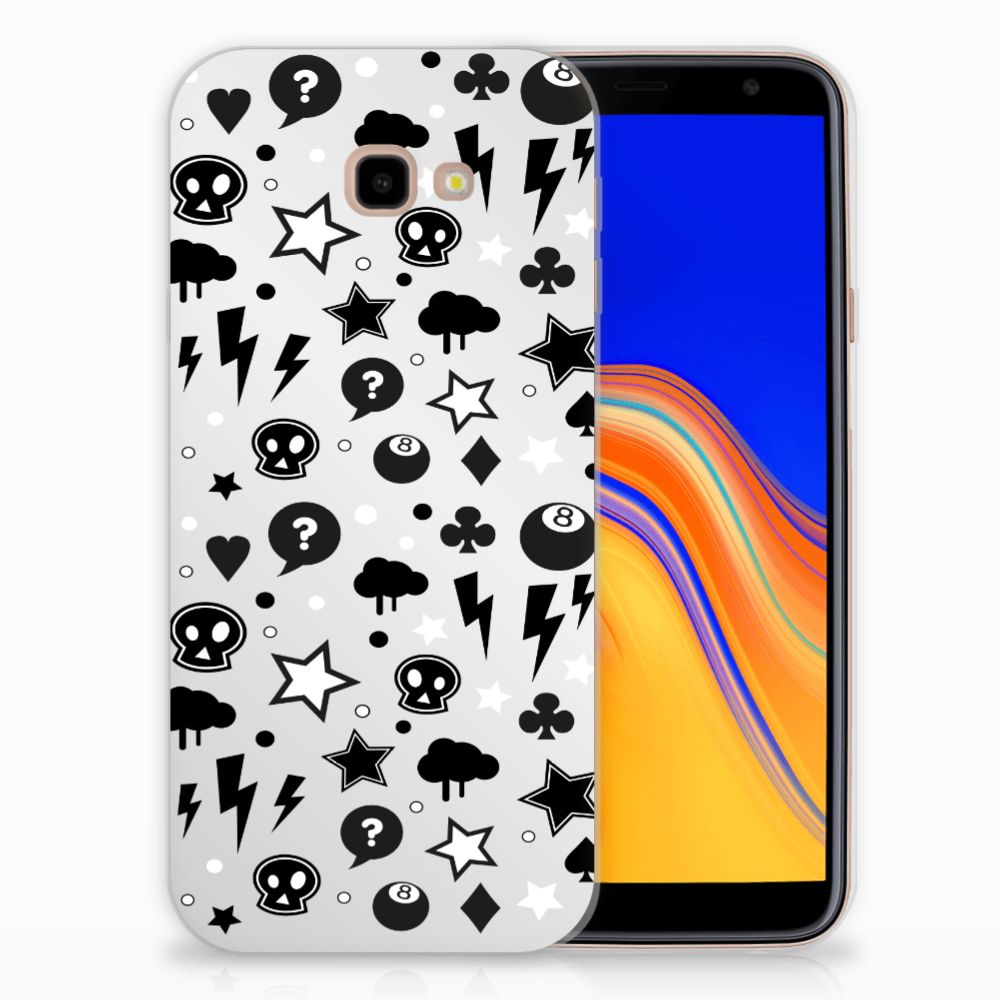 Silicone Back Case Samsung Galaxy J4 Plus (2018) Silver Punk