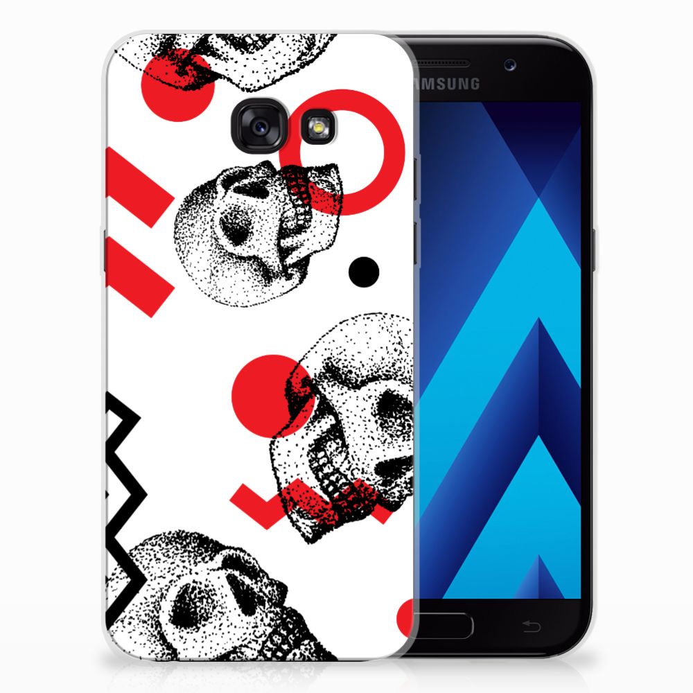Silicone Back Case Samsung Galaxy A5 2017 Skull Red
