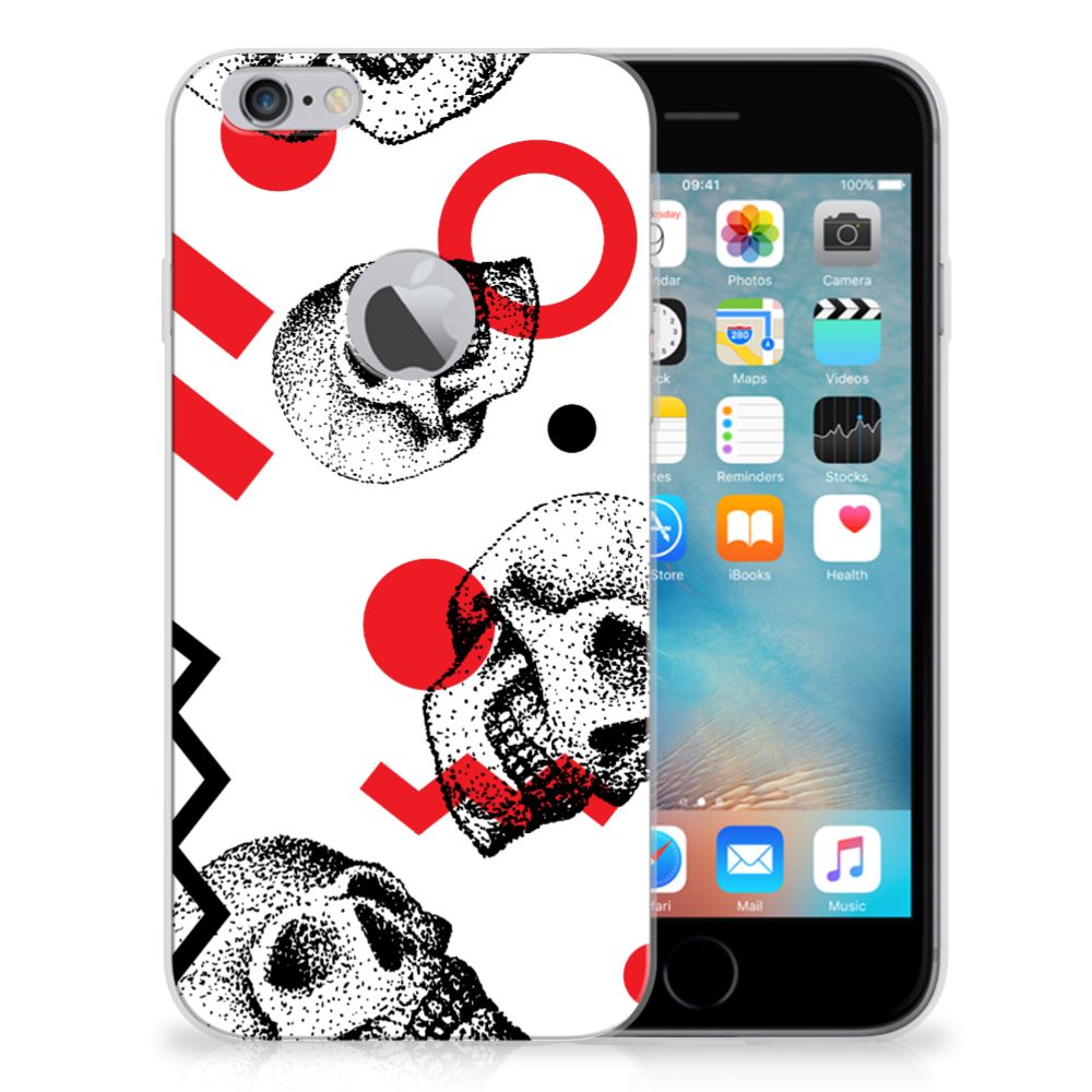 Silicone Back Case Apple iPhone 6 Plus | 6s Plus Skull Red