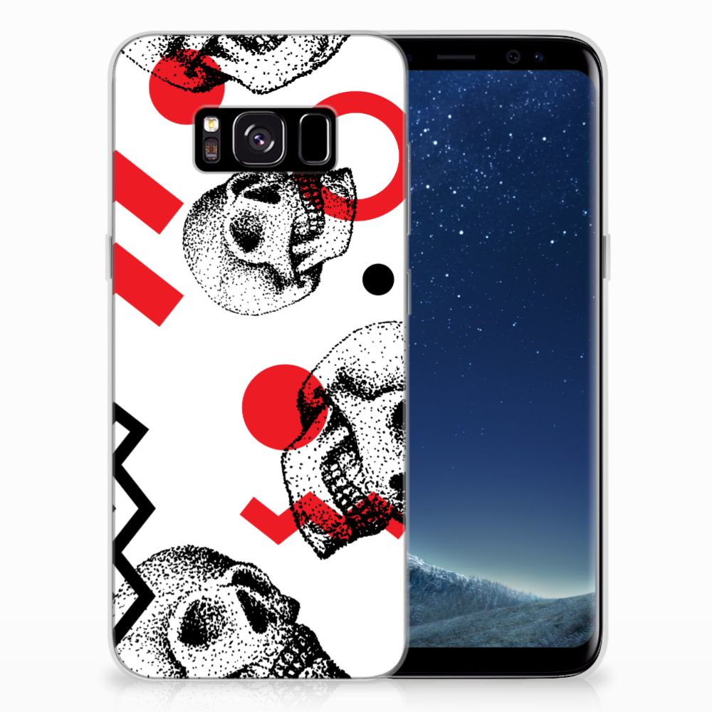 Silicone Back Case Samsung Galaxy S8 Skull Red