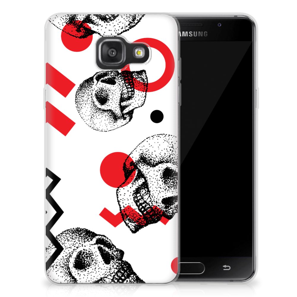 Silicone Back Case Samsung Galaxy A3 2016 Skull Red