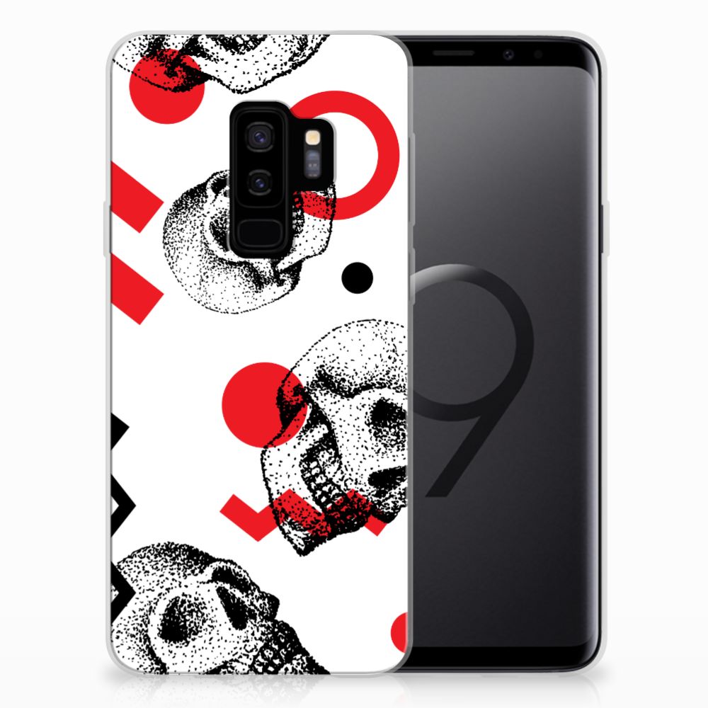 Silicone Back Case Samsung Galaxy S9 Plus Skull Red