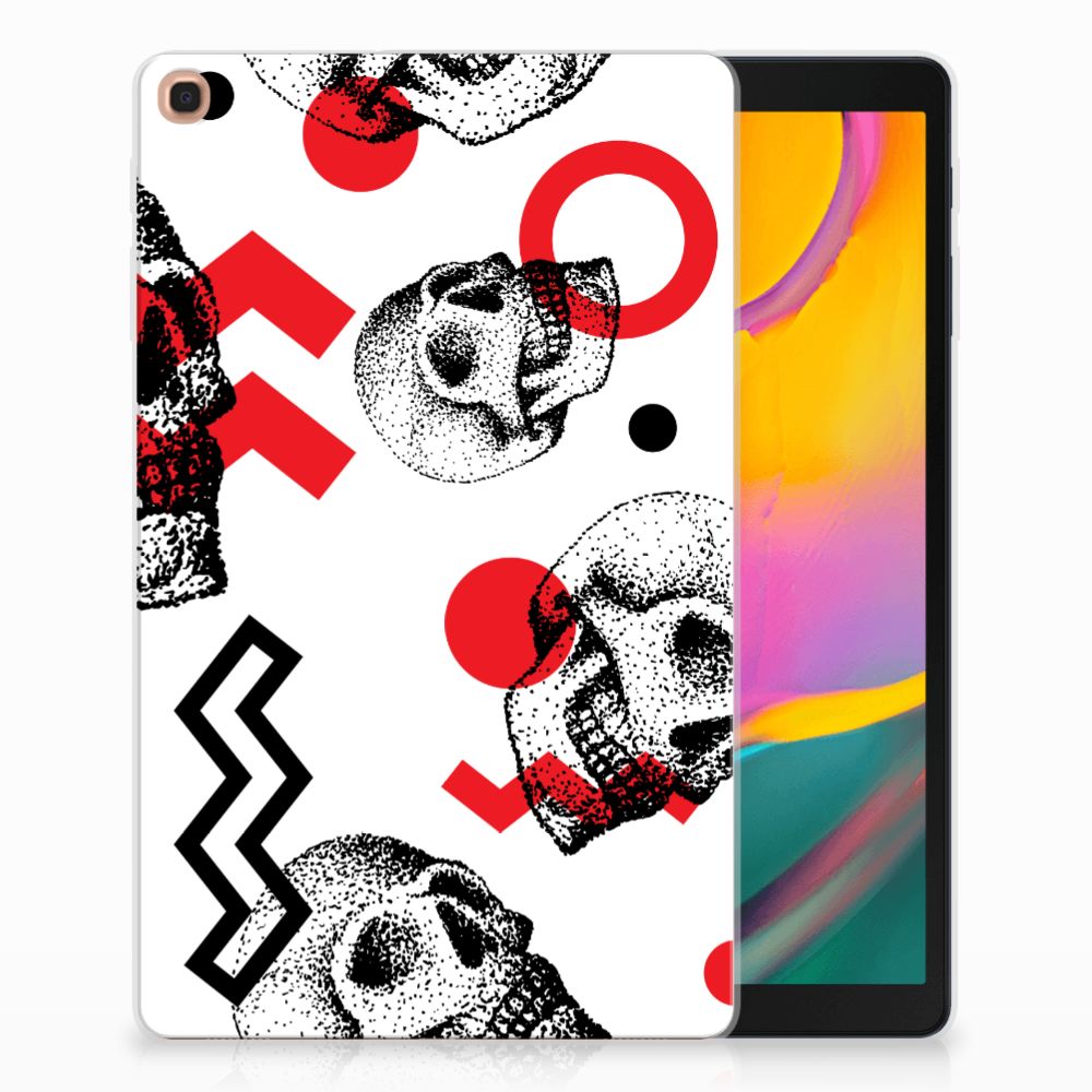 Samsung Galaxy Tab A 10.1 (2019) Tablethoesje Design Skull Red