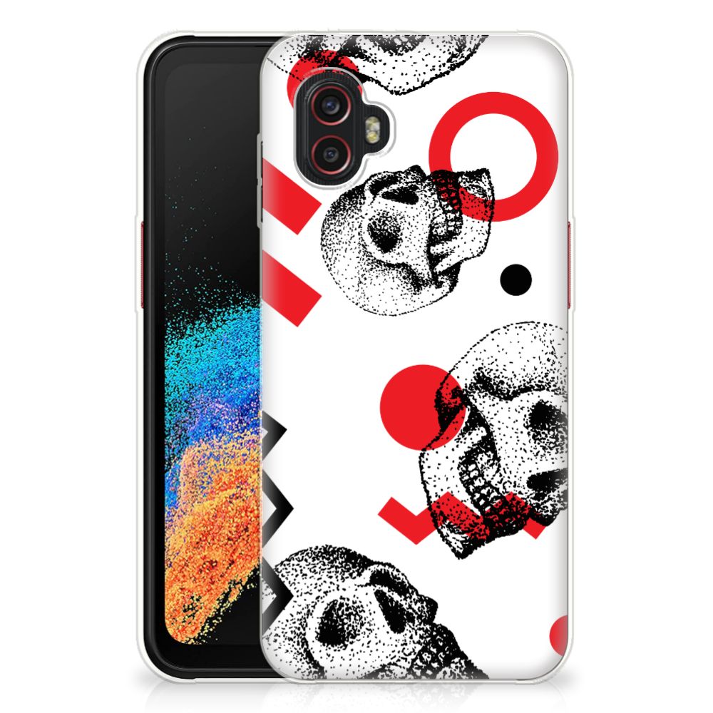 Silicone Back Case Samsung Galaxy Xcover 6 Pro Skull Red