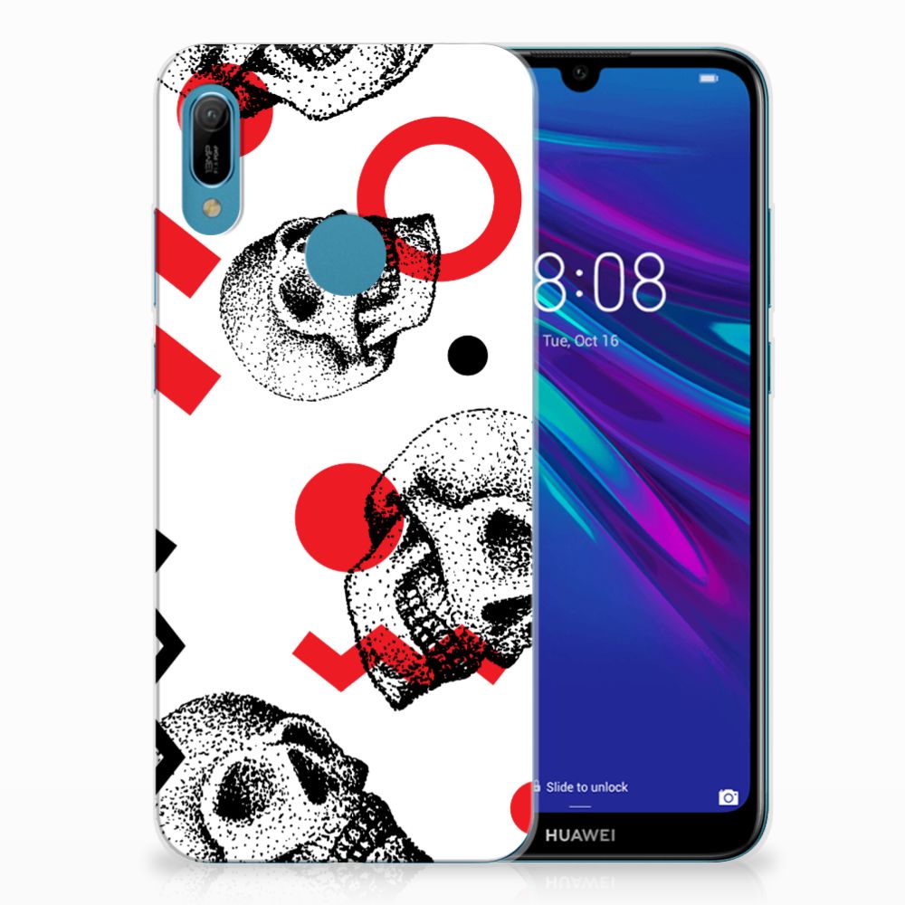 Silicone Back Case Huawei Y6 2019 | Y6 Pro 2019 Skull Red