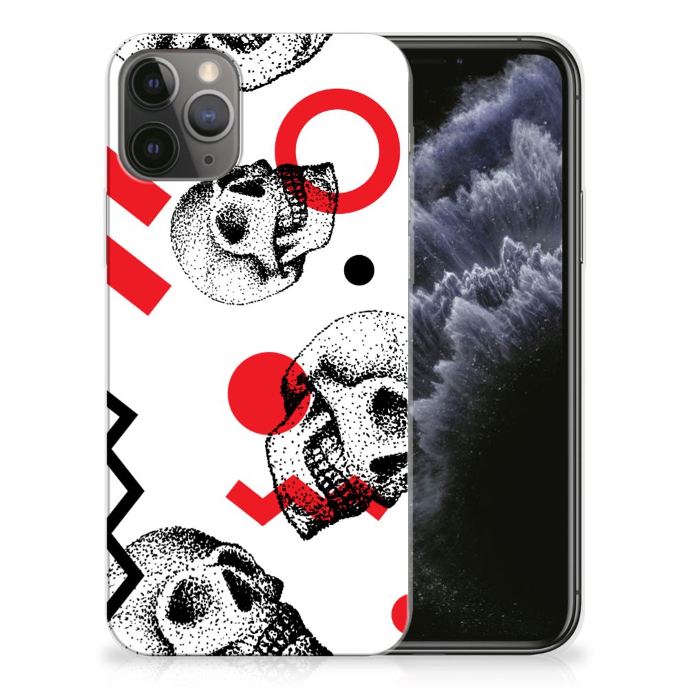Silicone Back Case Apple iPhone 11 Pro Skull Red