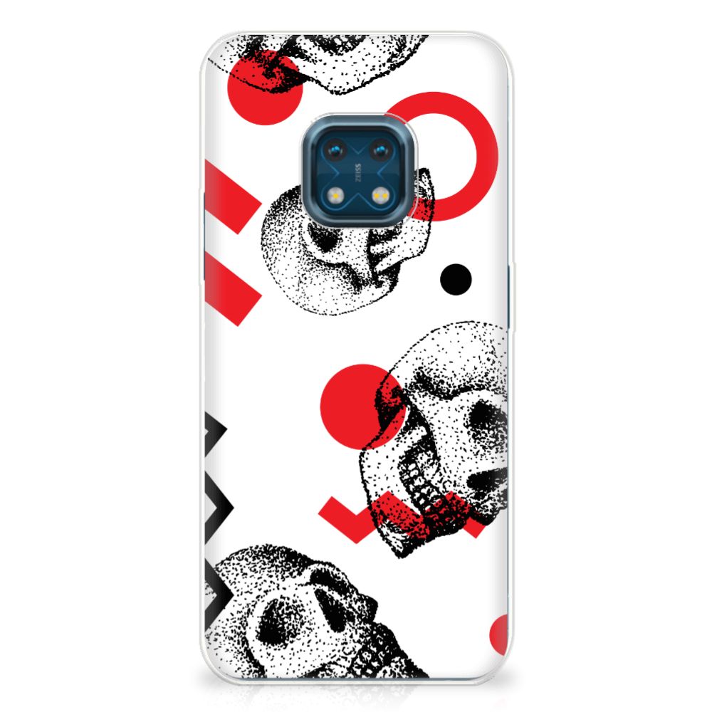 Silicone Back Case Nokia XR20 Skull Red