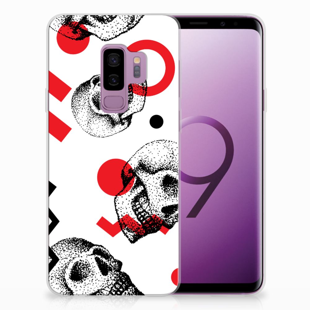 Silicone Back Case Samsung Galaxy S9 Plus Skull Red