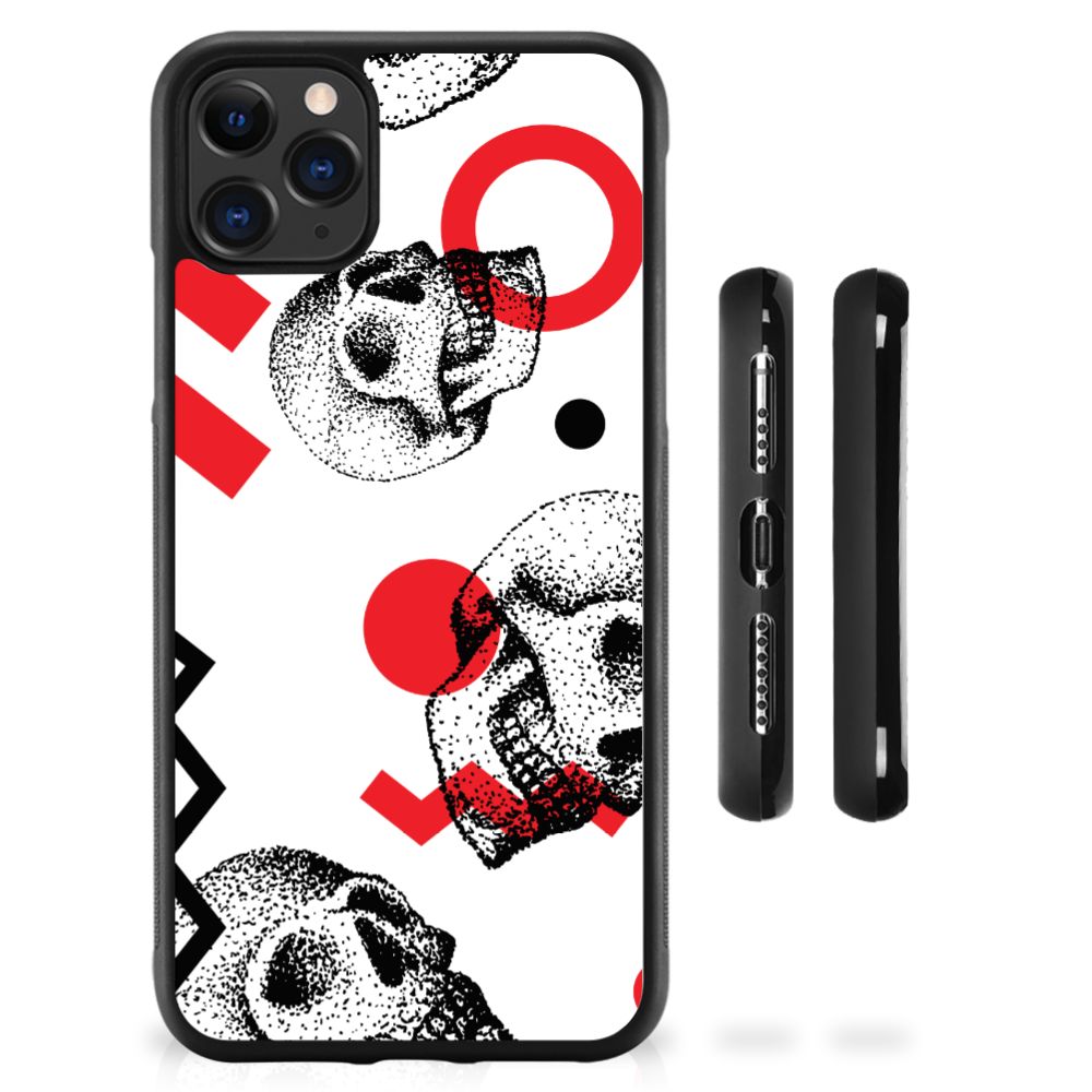 Mobiel Case Apple iPhone 11 Pro Max Skull Red