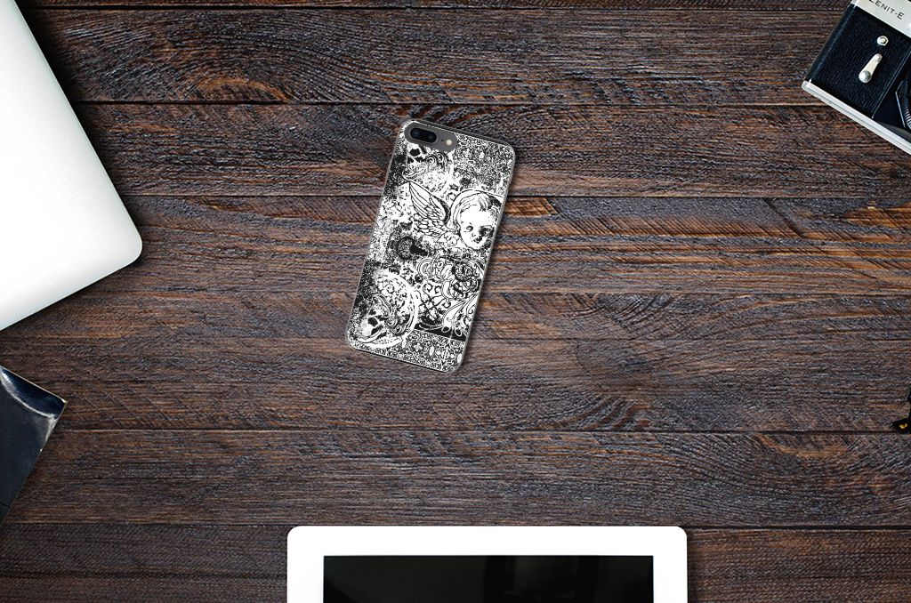 Silicone Back Case Apple iPhone 7 Plus | 8 Plus Skulls Angel