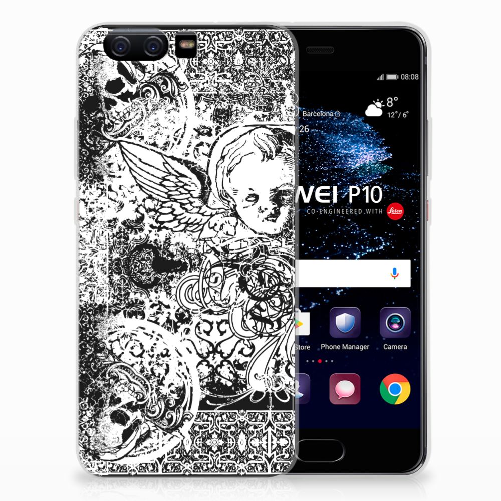 Silicone Back Case Huawei P10 Skulls Angel