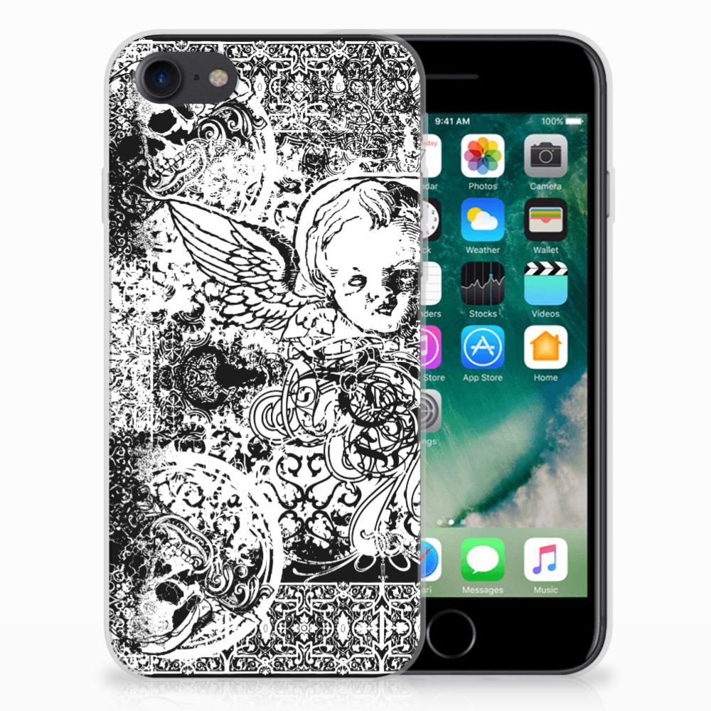 Silicone Back Case iPhone SE 2022 | SE 2020 | 8 | 7 Skulls Angel