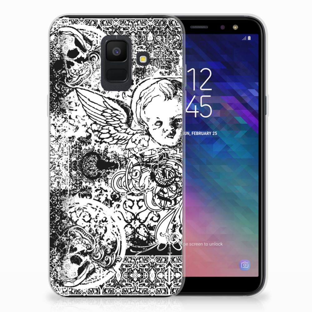 Silicone Back Case Samsung Galaxy A6 (2018) Skulls Angel