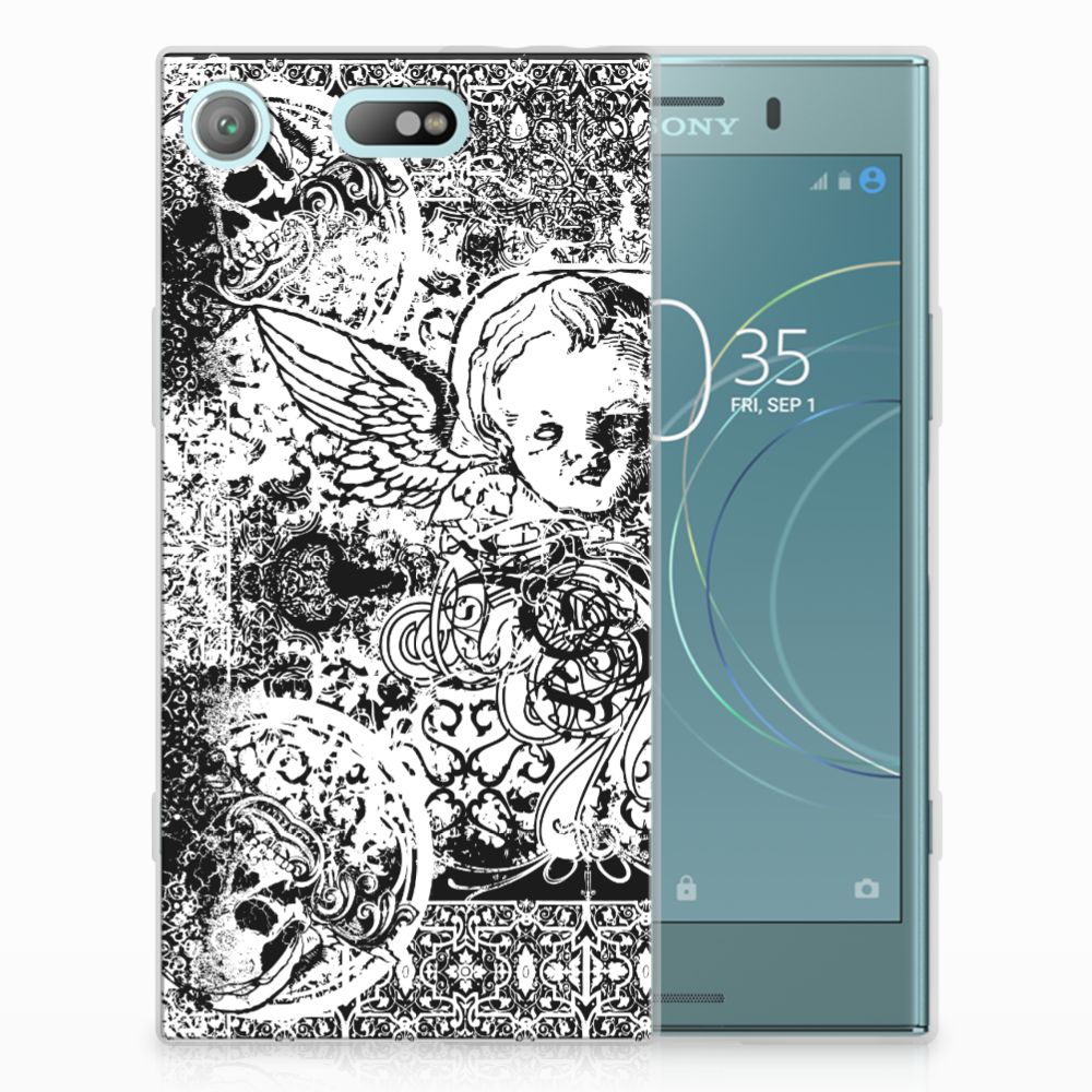 Silicone Back Case Sony Xperia XZ1 Compact Skulls Angel