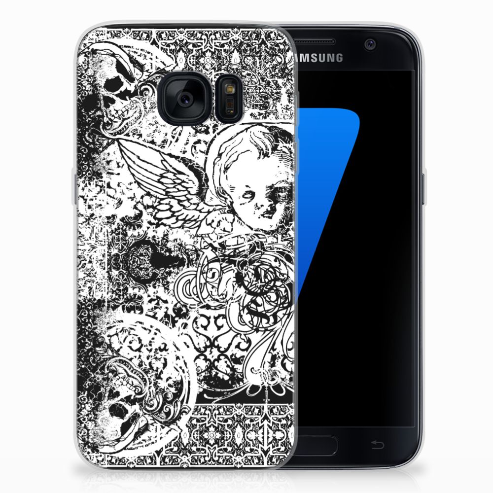 Silicone Back Case Samsung Galaxy S7 Skulls Angel