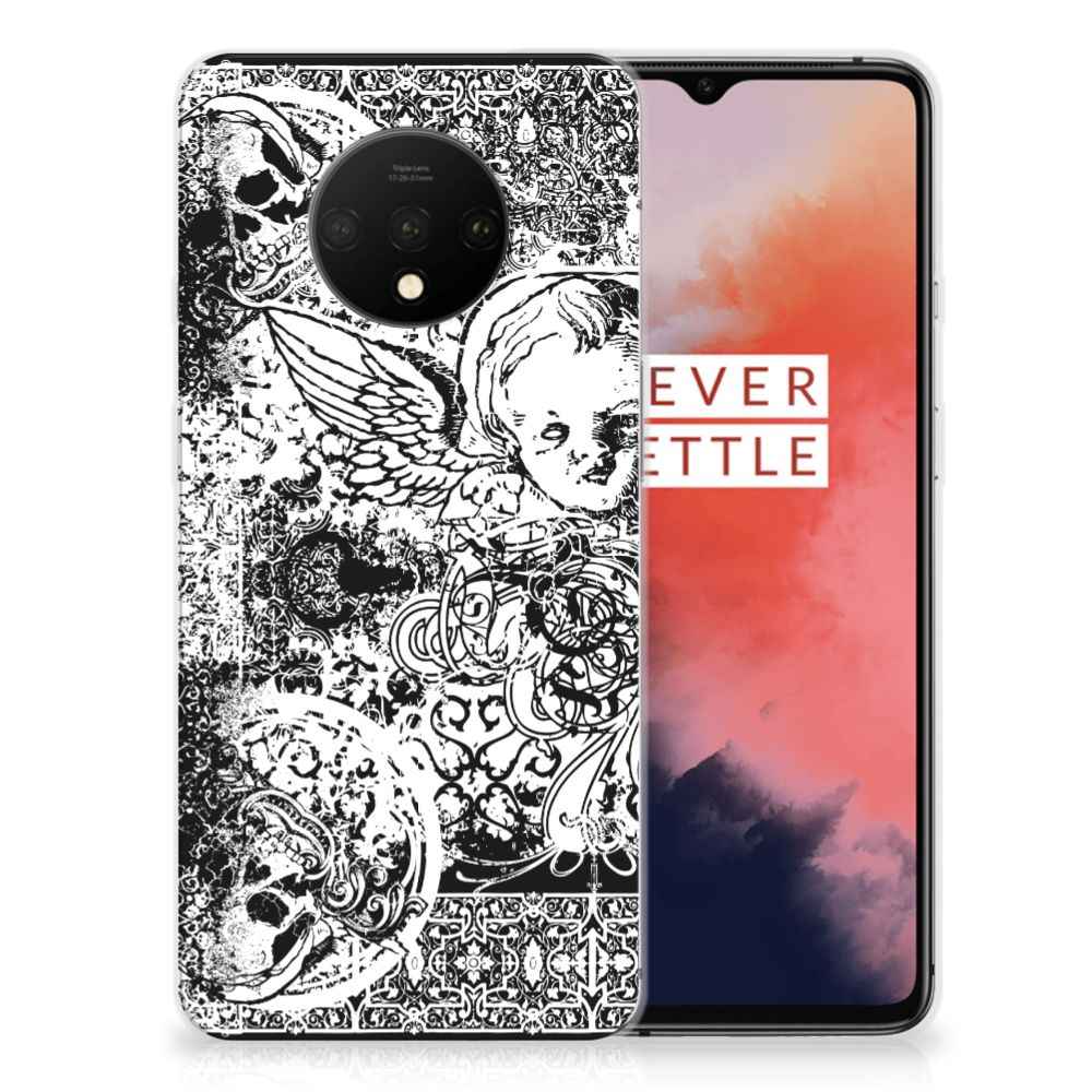Silicone Back Case OnePlus 7T Skulls Angel
