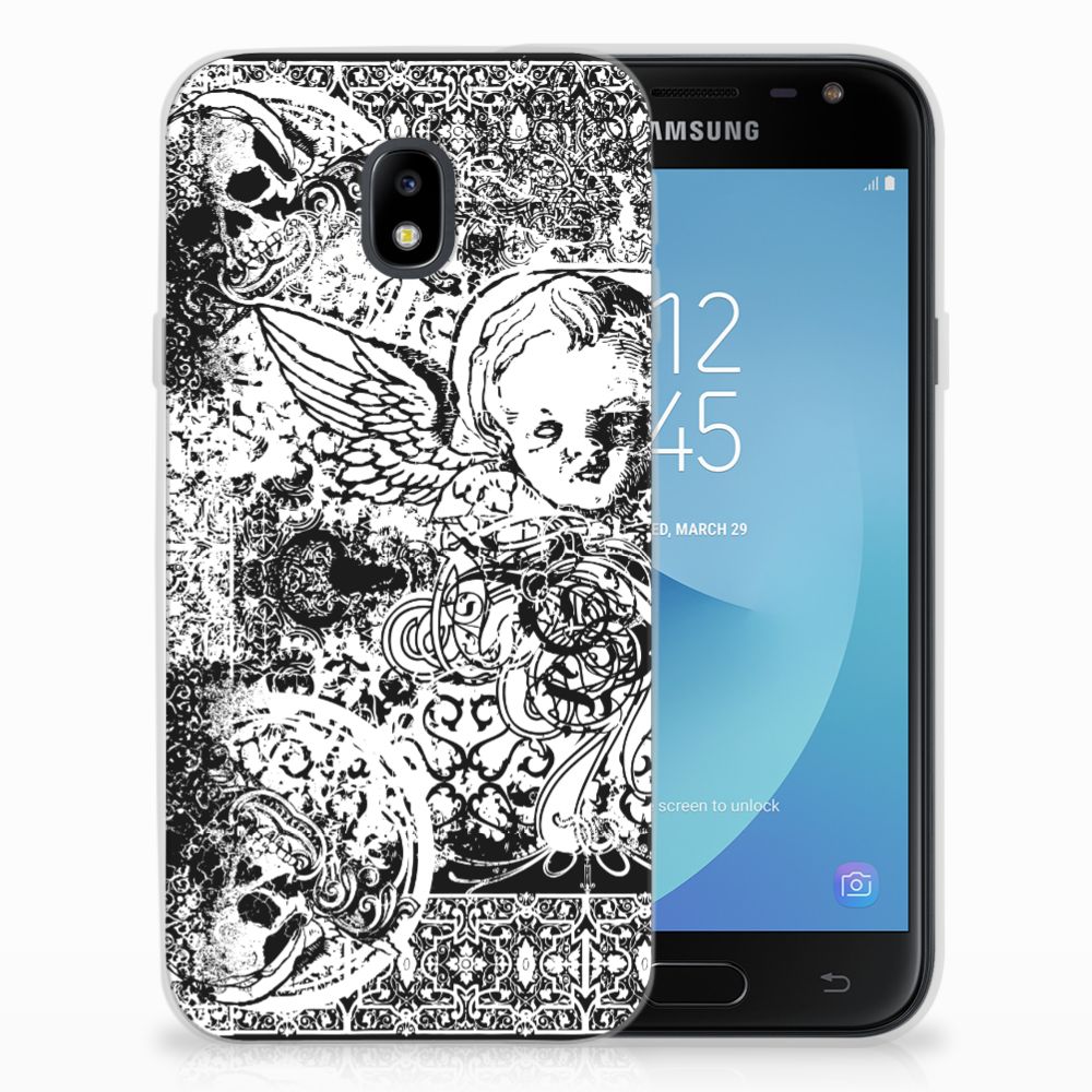 Silicone Back Case Samsung Galaxy J3 2017 Skulls Angel