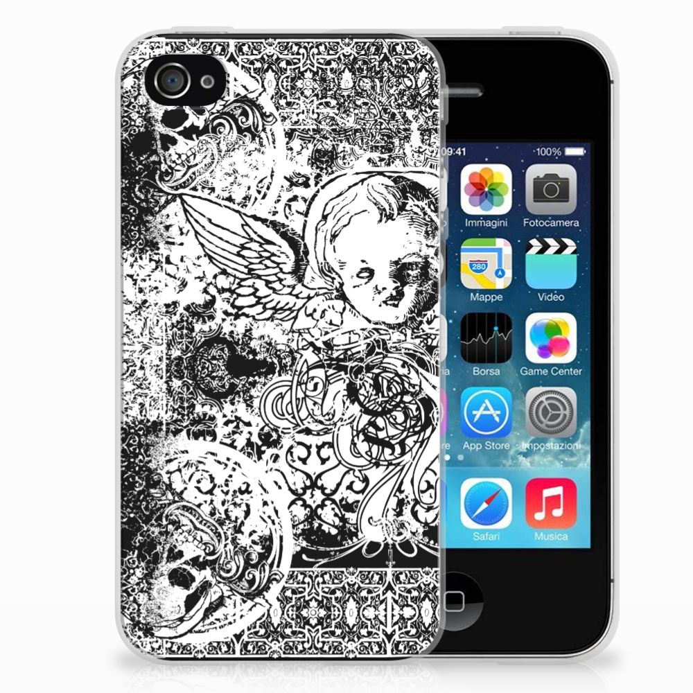 Silicone Back Case Apple iPhone 4 | 4s Skulls Angel