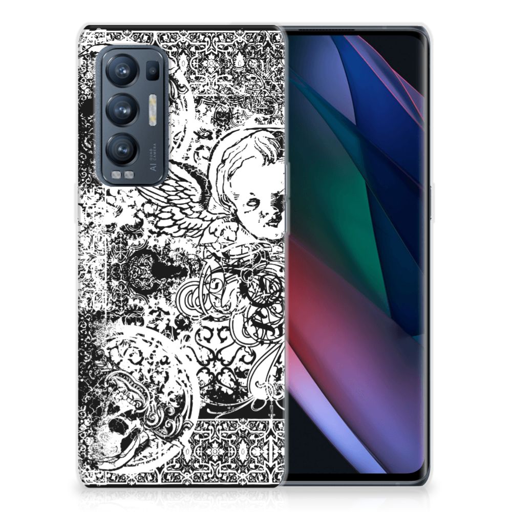 Silicone Back Case OPPO Find X3 Neo Skulls Angel