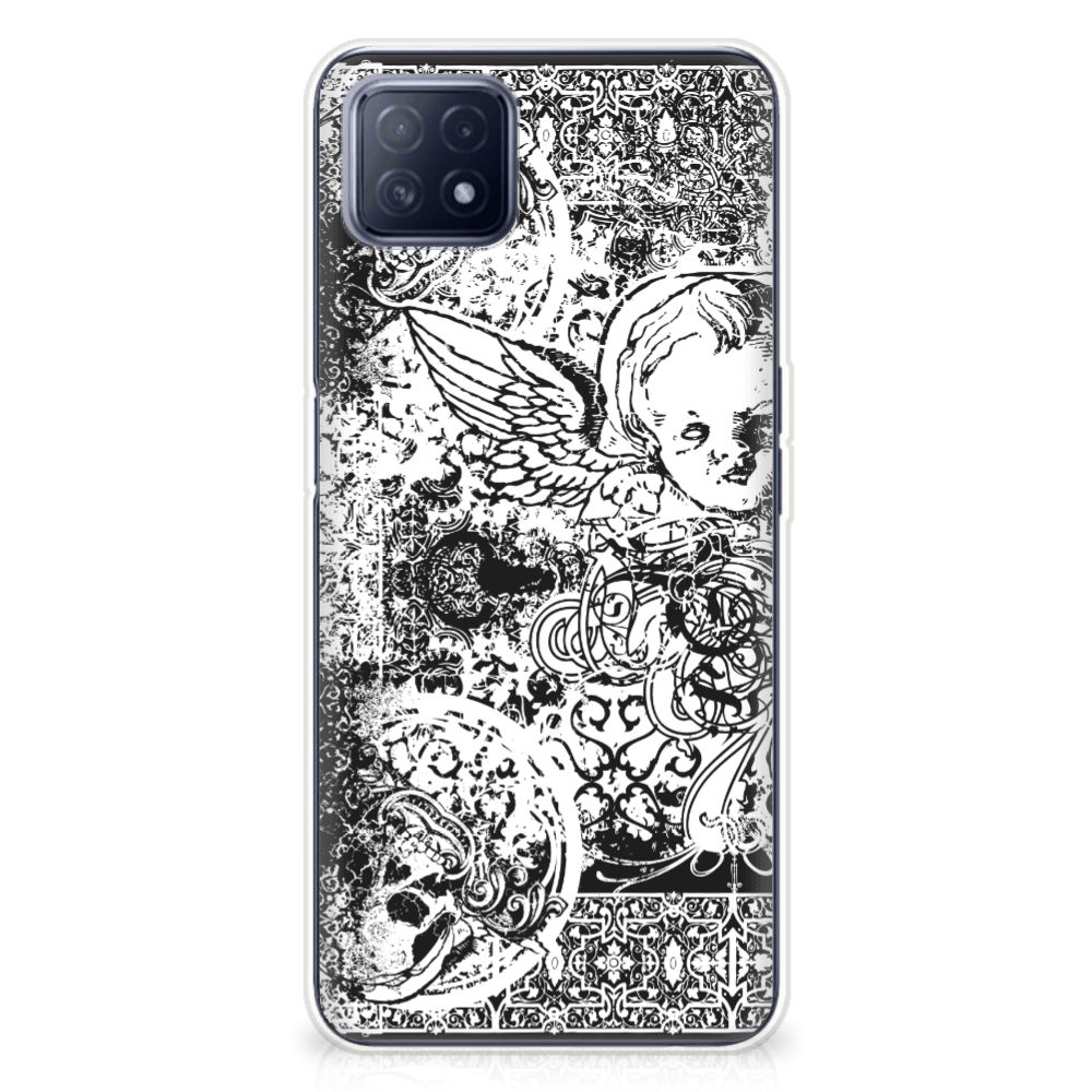 Silicone Back Case OPPO A53 5G | OPPO A73 5G Skulls Angel