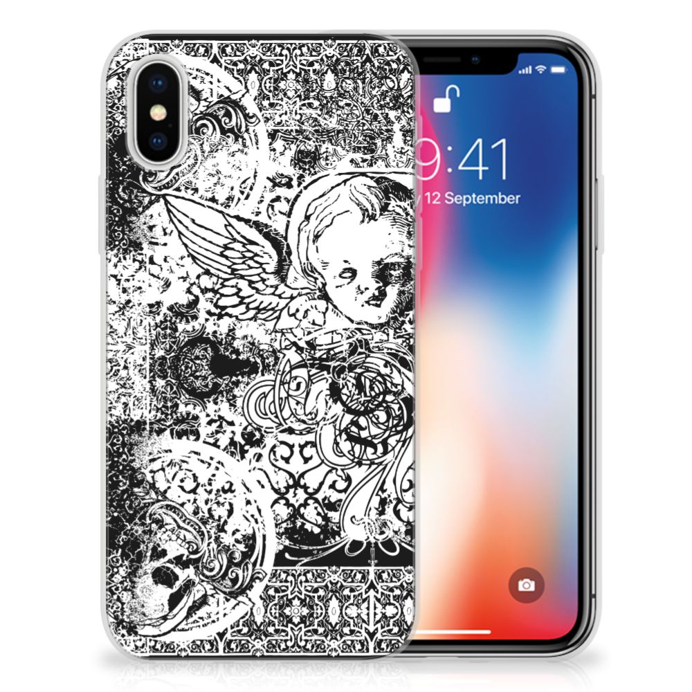 Silicone Back Case Apple iPhone X | Xs Skulls Angel