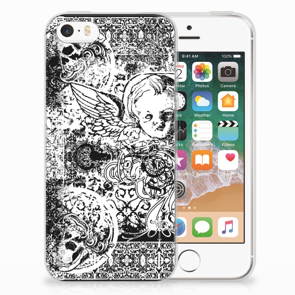 Silicone Back Case Apple iPhone SE | 5S Skulls Angel