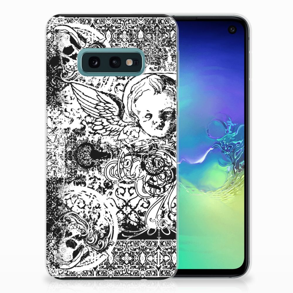 Silicone Back Case Samsung Galaxy S10e Skulls Angel