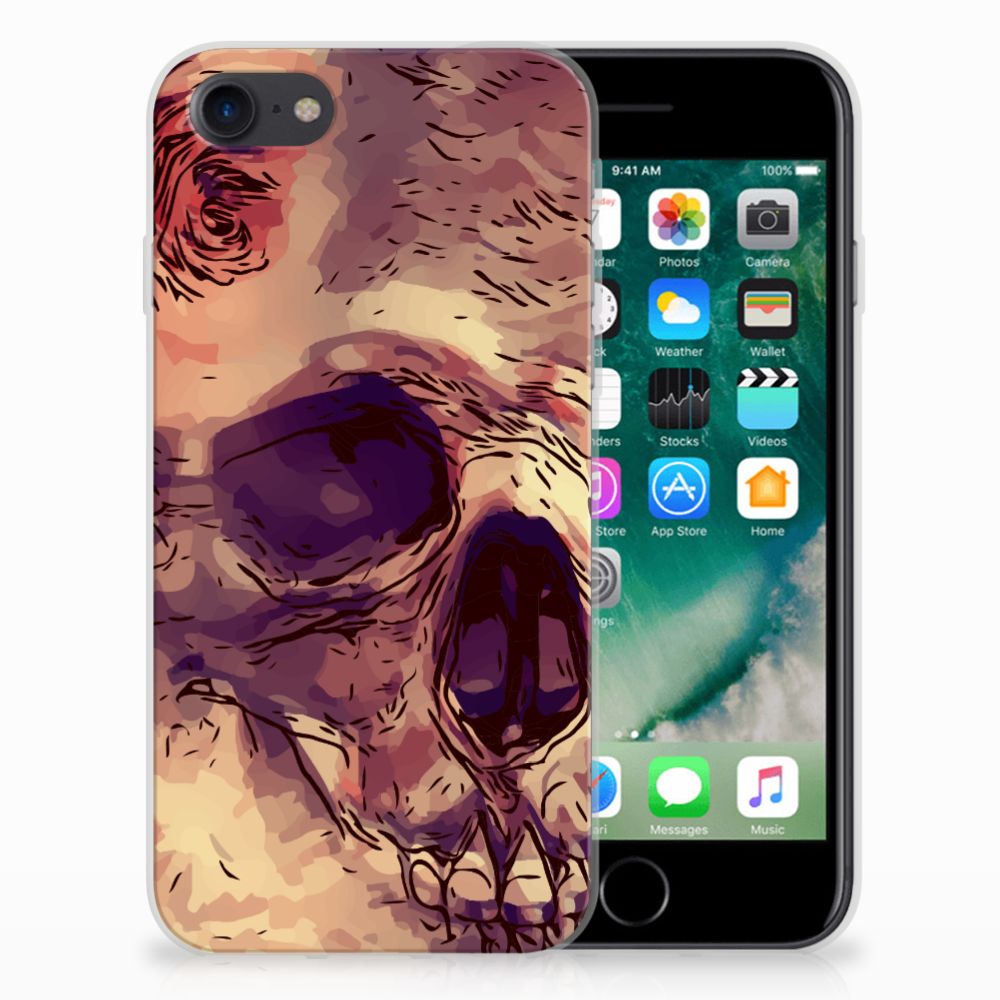 Apple iPhone 7 | 8 Uniek TPU Hoesje Skullhead