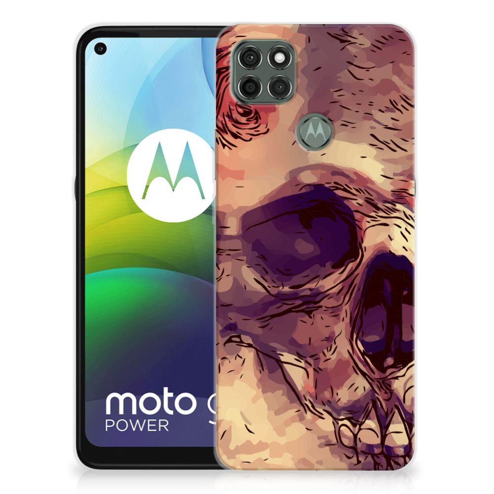 Silicone Back Case Motorola Moto G9 Power Skullhead