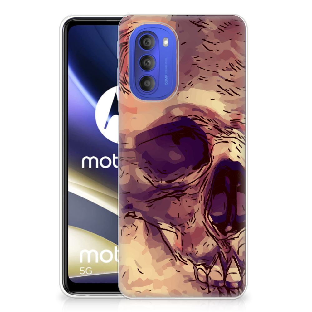 Silicone Back Case Motorola Moto G51 5G Skullhead