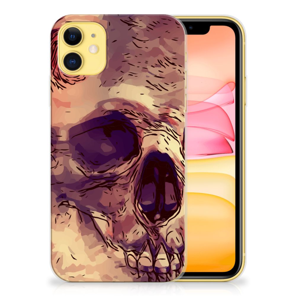 Silicone Back Case Apple iPhone 11 Skullhead