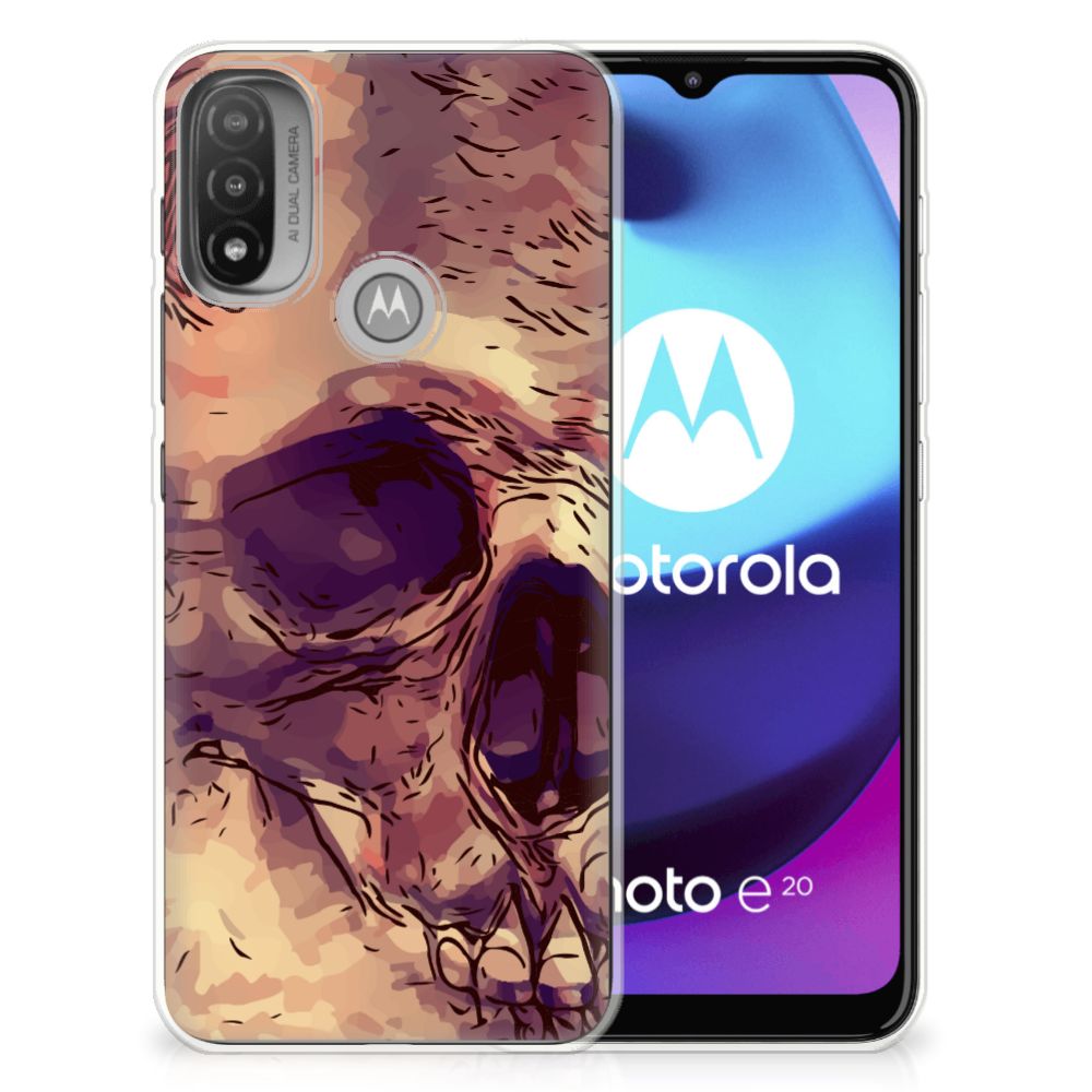 Silicone Back Case Motorola Moto E20 | E40 Skullhead