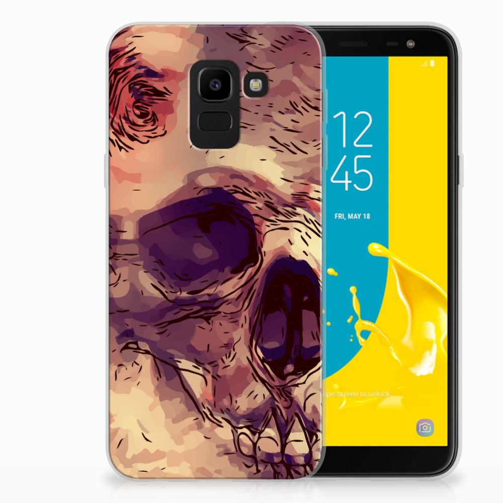 Silicone Back Case Samsung Galaxy J6 2018 Skullhead