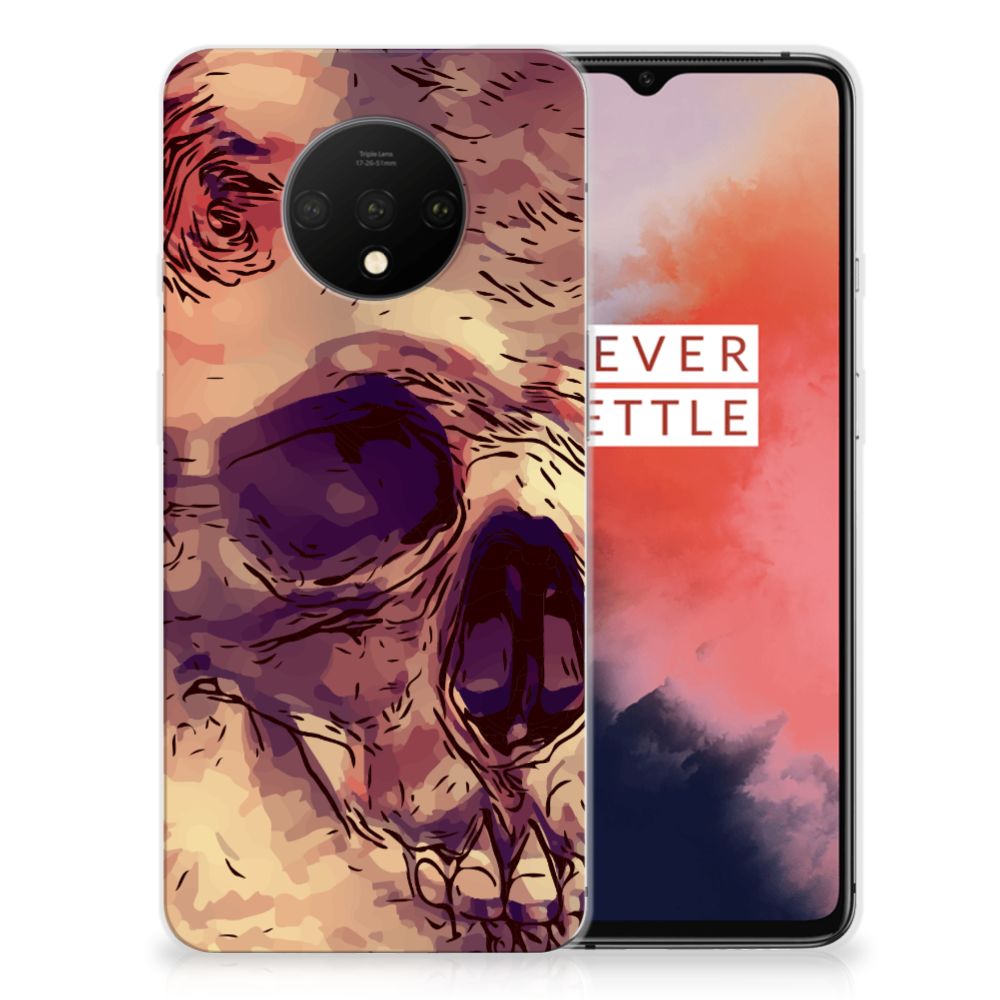 Silicone Back Case OnePlus 7T Skullhead