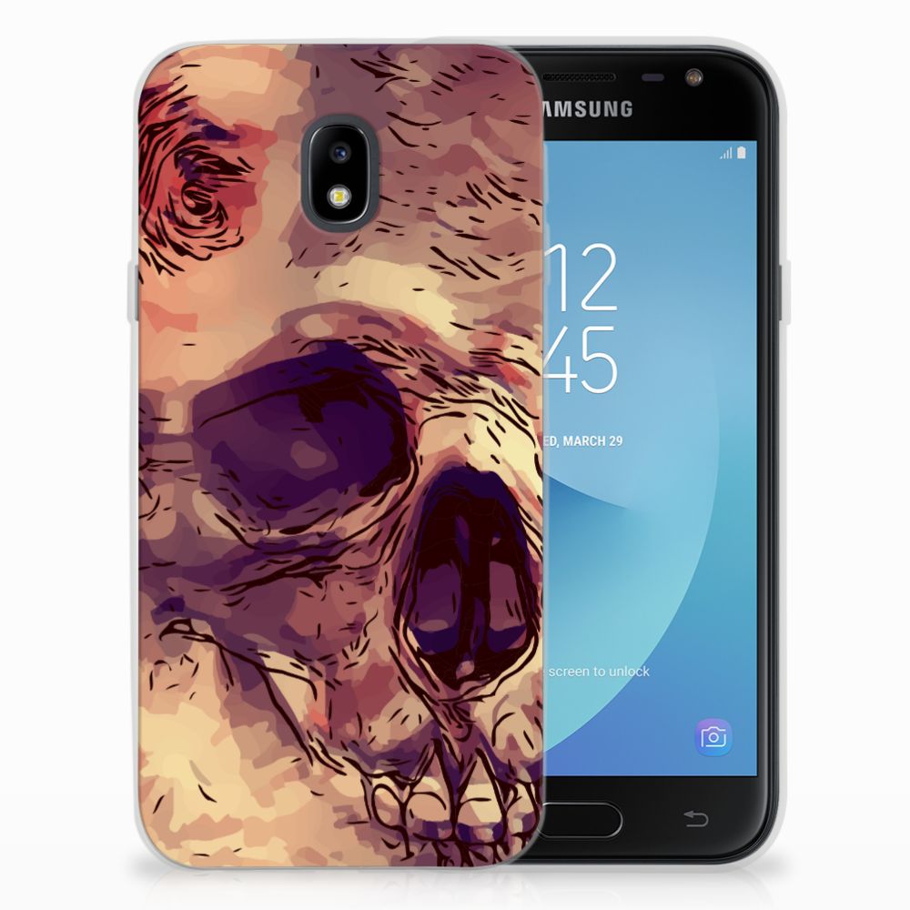 Silicone Back Case Samsung Galaxy J3 2017 Skullhead