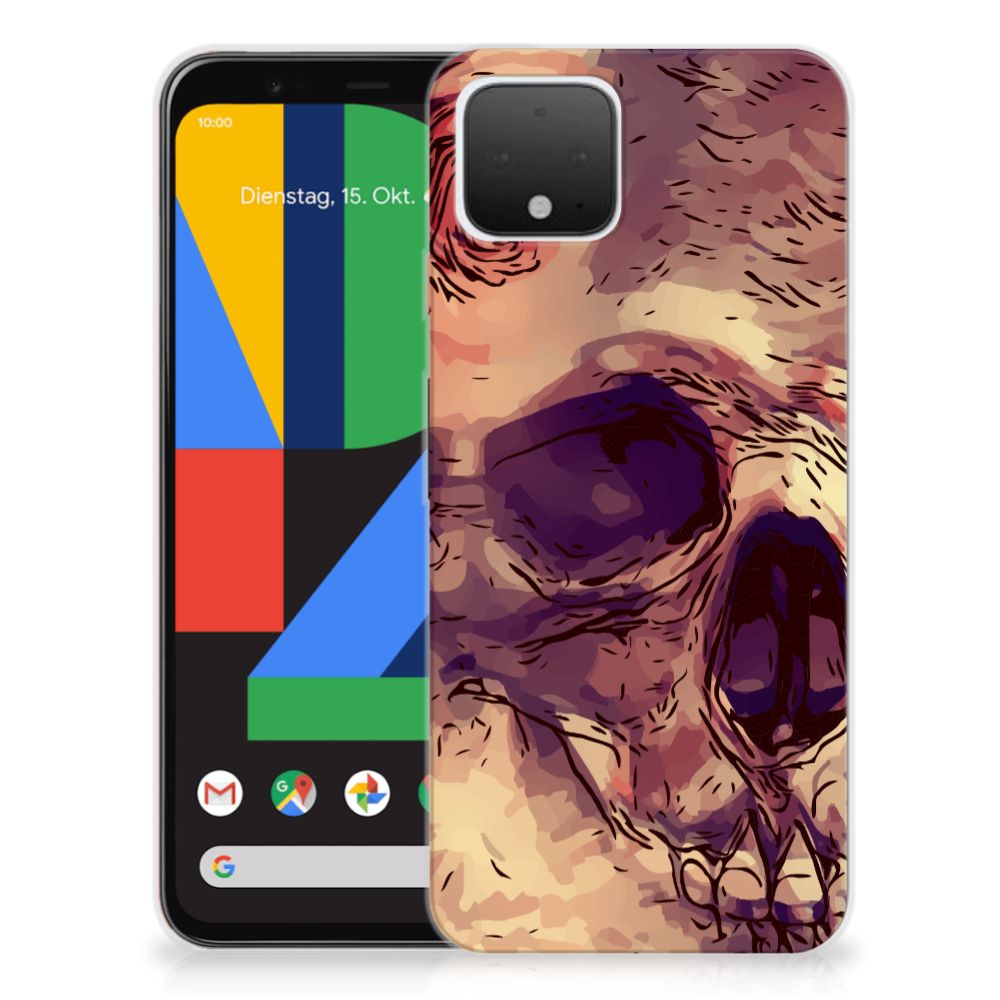 Silicone Back Case Google Pixel 4 Skullhead