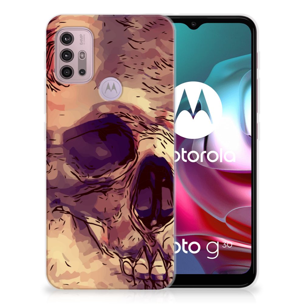 Silicone Back Case Motorola Moto G30 | G10 Skullhead