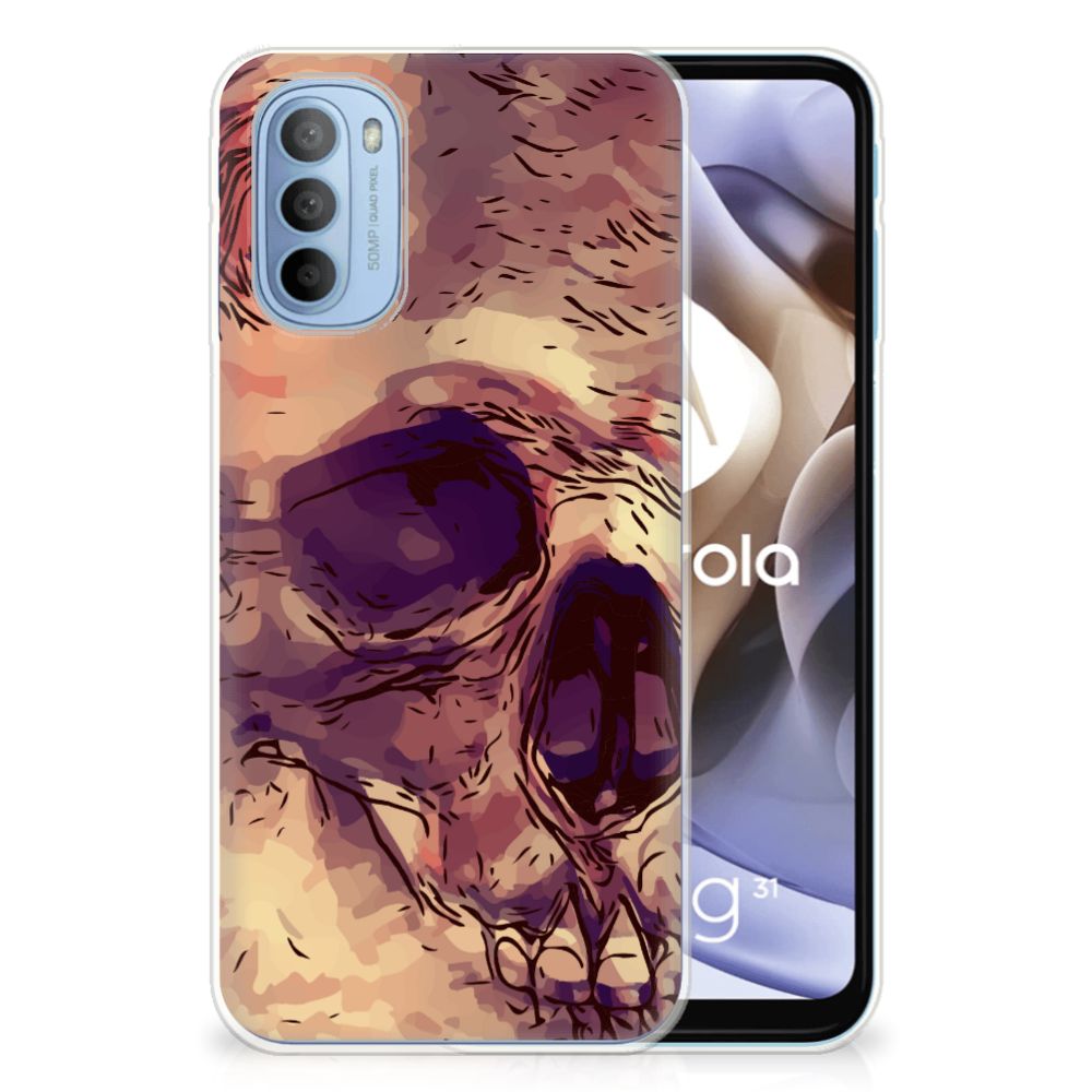 Silicone Back Case Motorola Moto G31 | G41 Skullhead