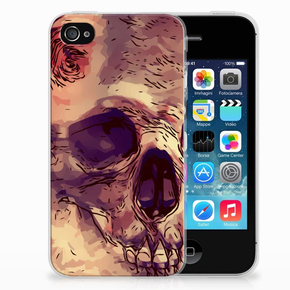 Silicone Back Case Apple iPhone 4 | 4s Skullhead