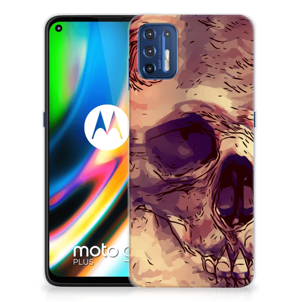 Silicone Back Case Motorola Moto G9 Plus Skullhead