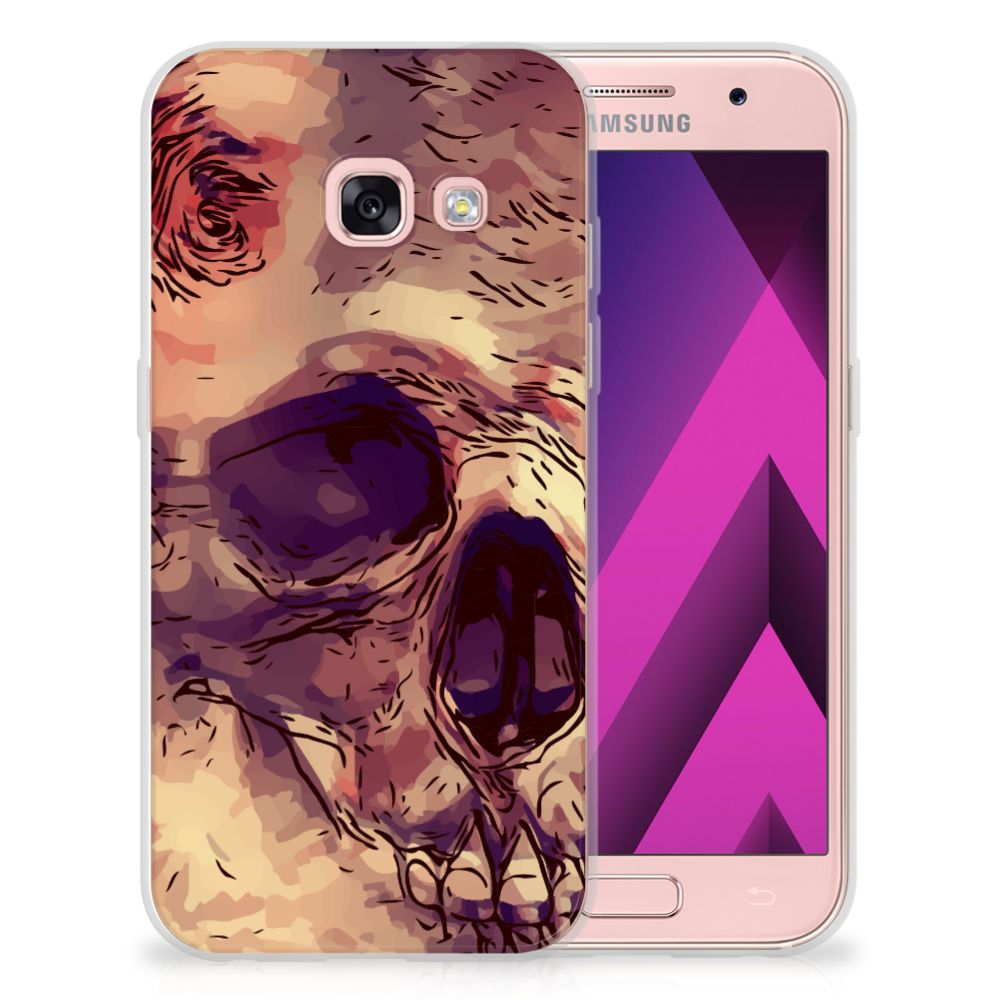 Silicone Back Case Samsung Galaxy A3 2017 Skullhead