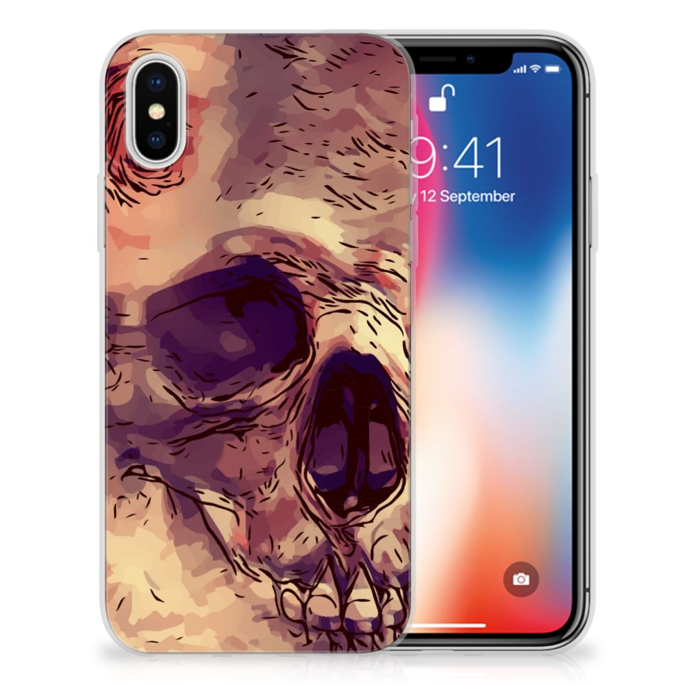 Silicone Back Case Apple iPhone X | Xs Skullhead