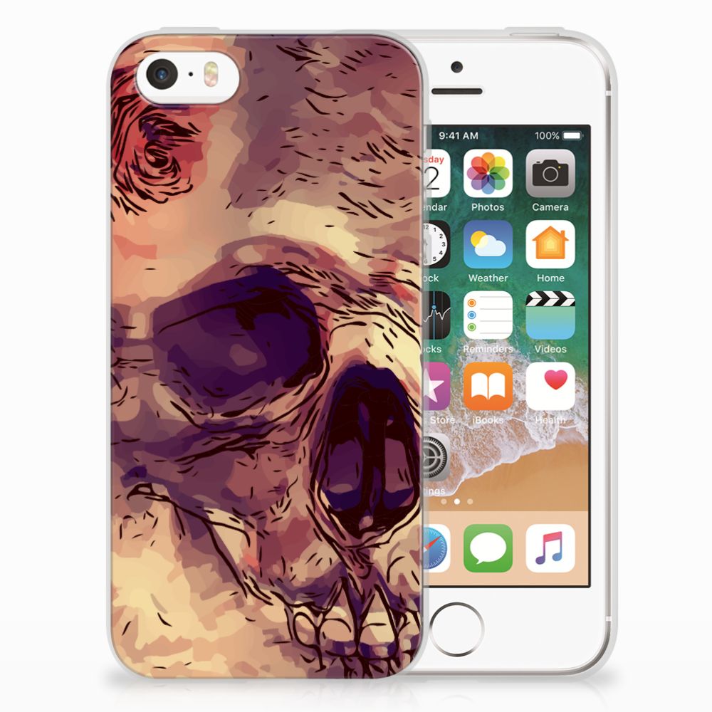 Silicone Back Case Apple iPhone SE | 5S Skullhead