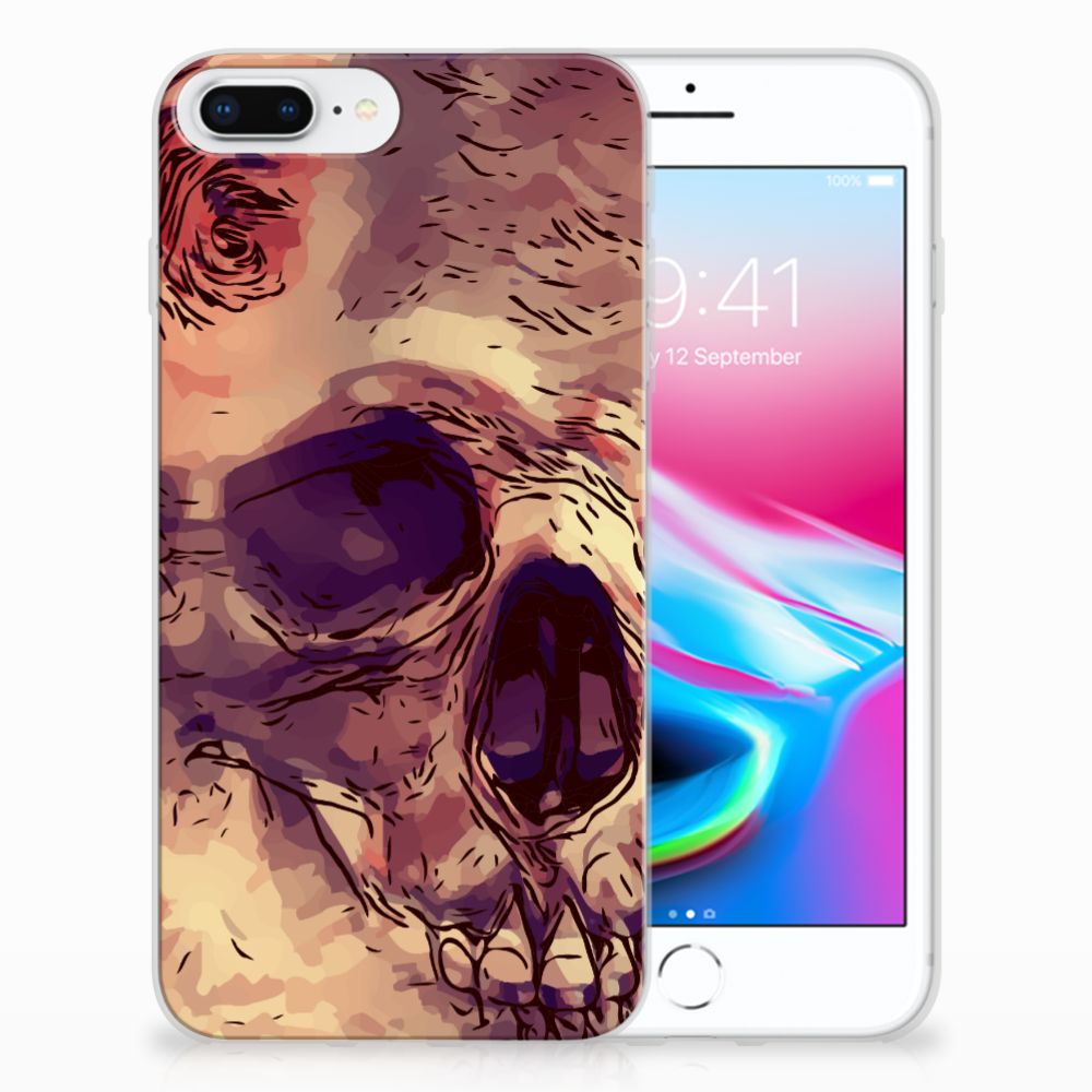 Silicone Back Case Apple iPhone 7 Plus | 8 Plus Skullhead