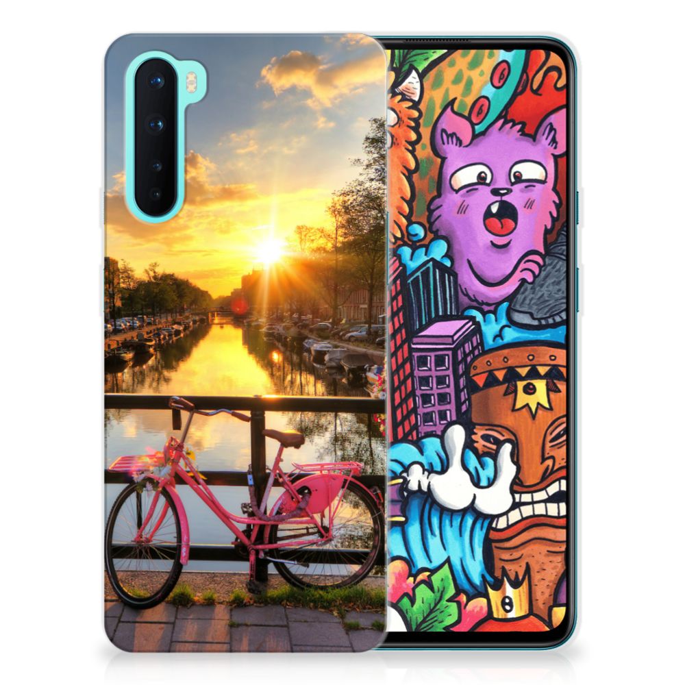OnePlus Nord Siliconen Back Cover Amsterdamse Grachten